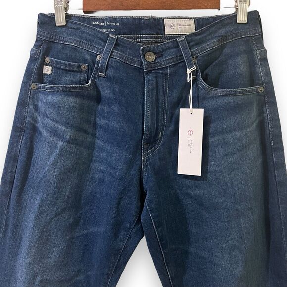 NWT AG Adriano Goldschmied Jeans Mens 29X34 The Graduate Tailor Leg Blue $235 - Picture 3 of 9